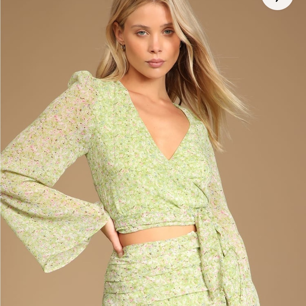 Lulus long sleeve wrap top